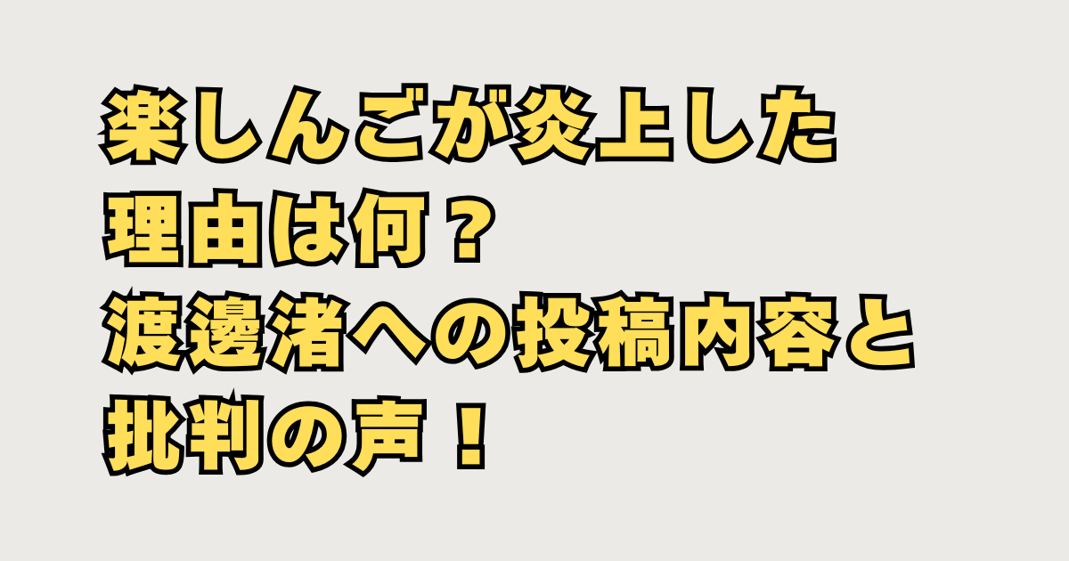 楽しんごが炎上した理由の画像