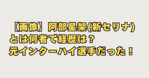 阿部星架は何者