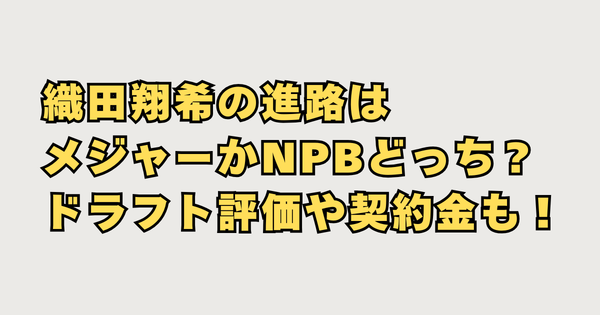 織田翔希の進路
